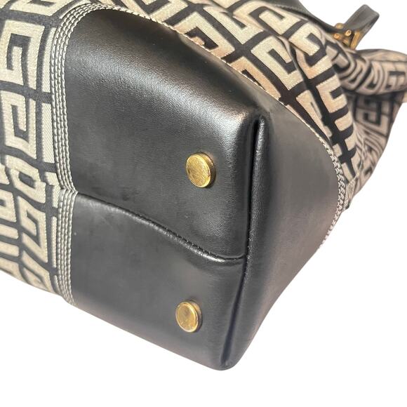 Authentic Givenchy Canvas & Leather Tote – Geometric Print Adjustable Straps - Picture 11 of 16